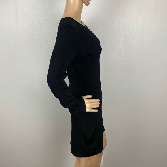 NEW ELIZABETH AND JAMES REVOLVE BLACK RIBBED MINI DRESS - Picture 5 of 8
